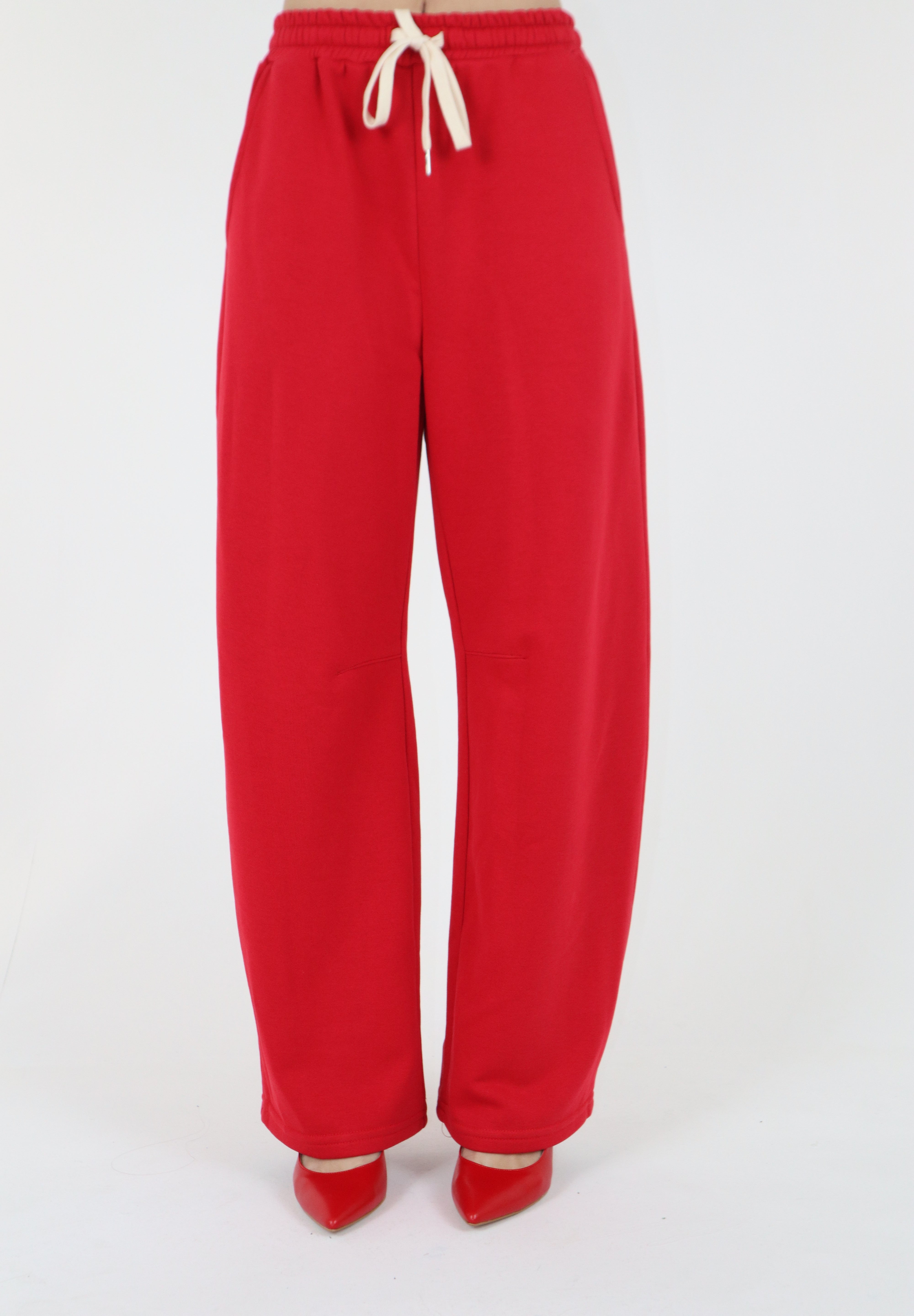 PANTALONE BARREL ROSSO
