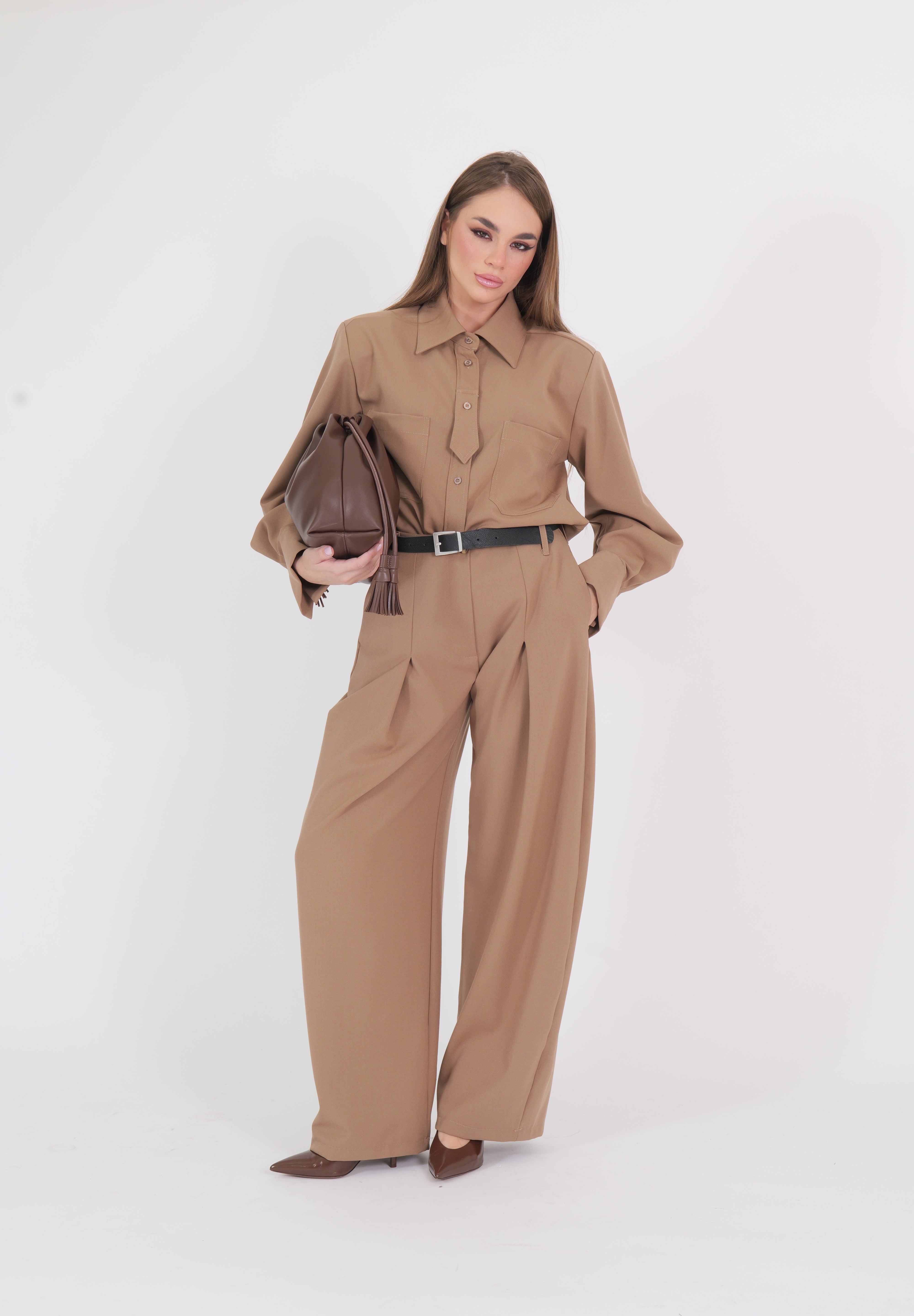 PANTALONE COW CAMMELLO