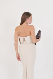 MIDI DRESS TARA ALMOND