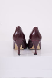 DÉCOLLETÉ IN PELLE BORDEAUX