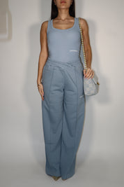 PANTALONE IN FELPA AZZURRO