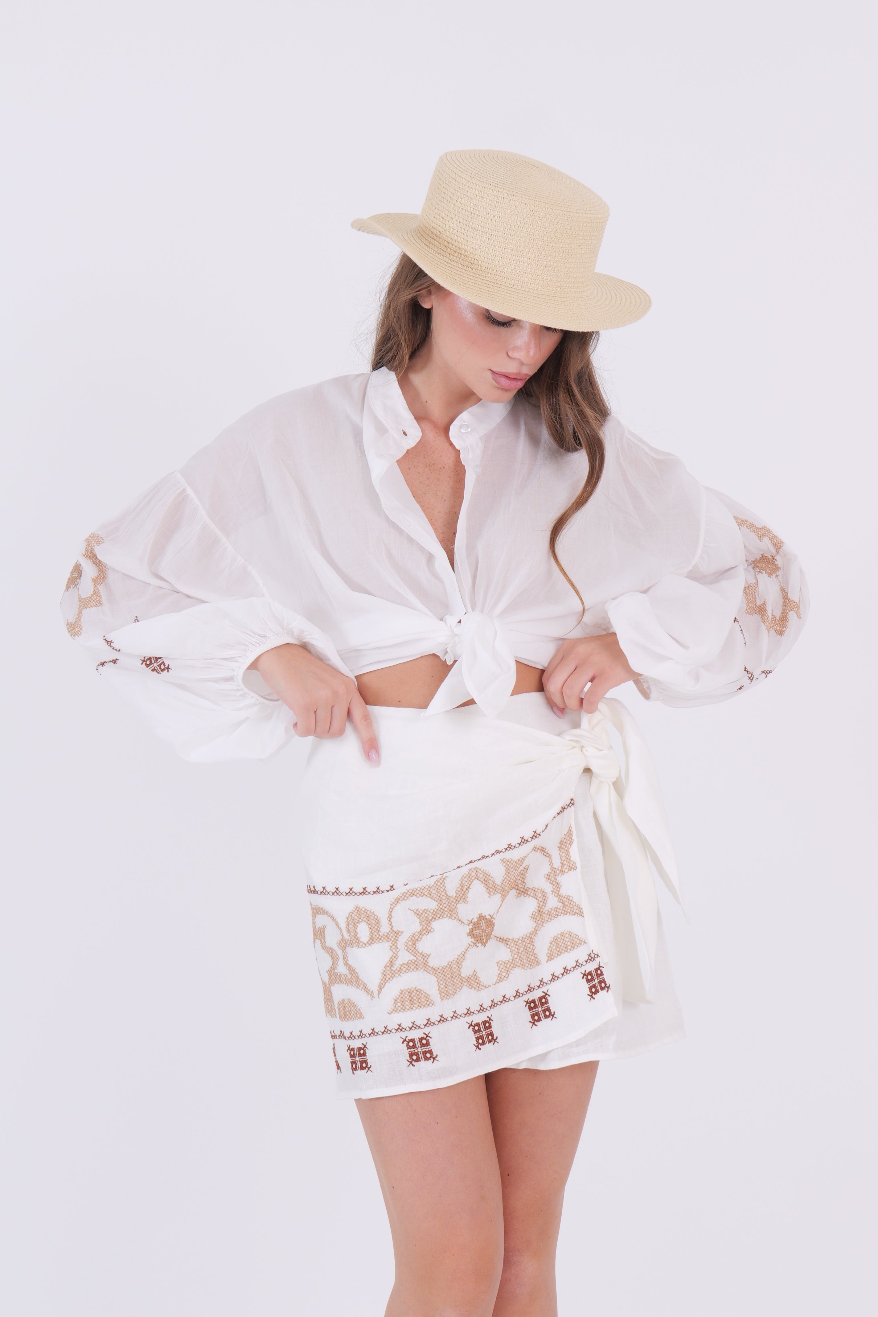CAMICIA RICAMO BIANCA