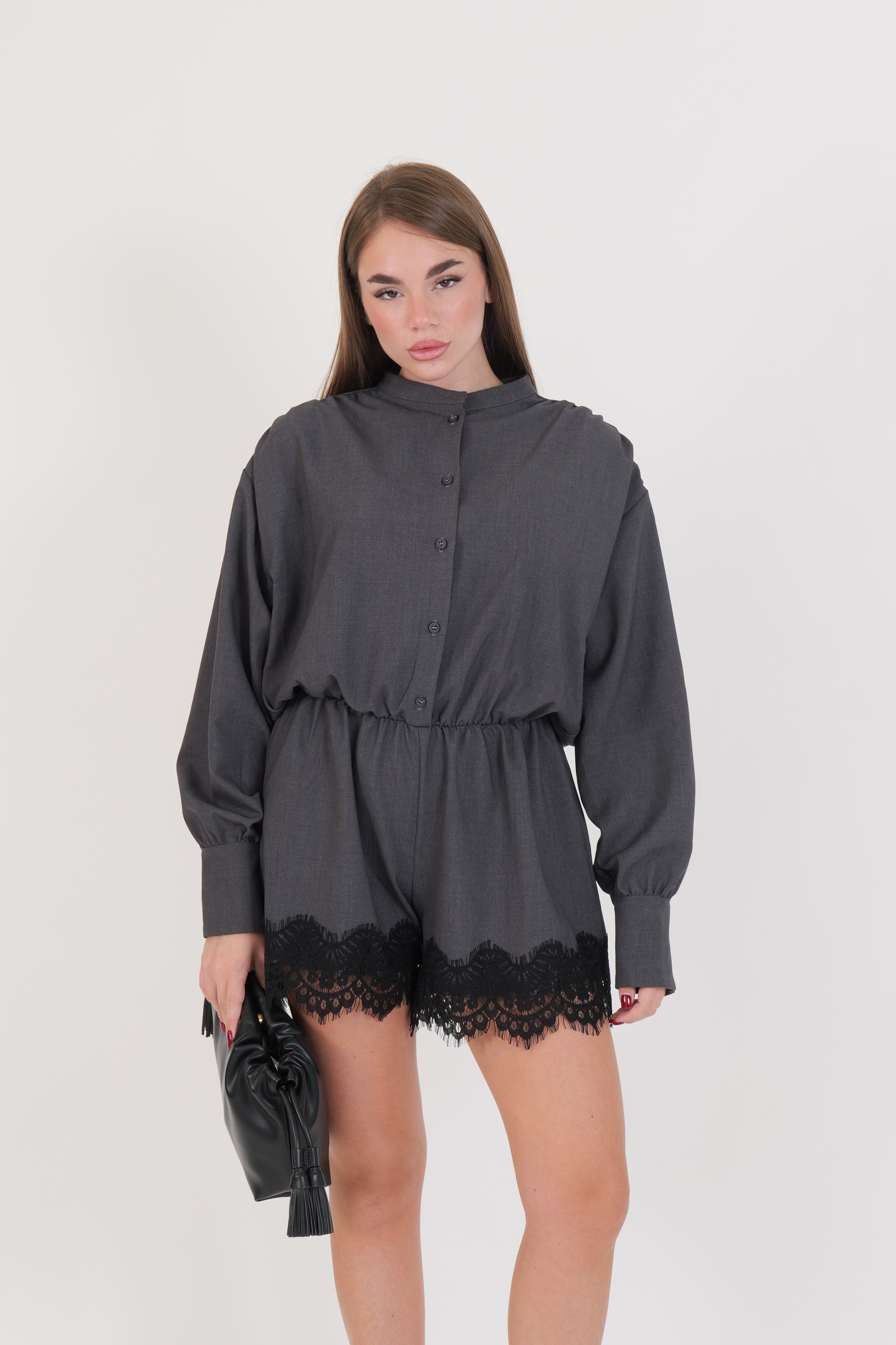 MINI JUMPSUITE PIZZO ANTRACITE
