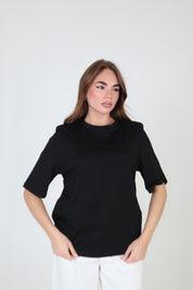T-SHIRT SPALLINE COLORS NERO