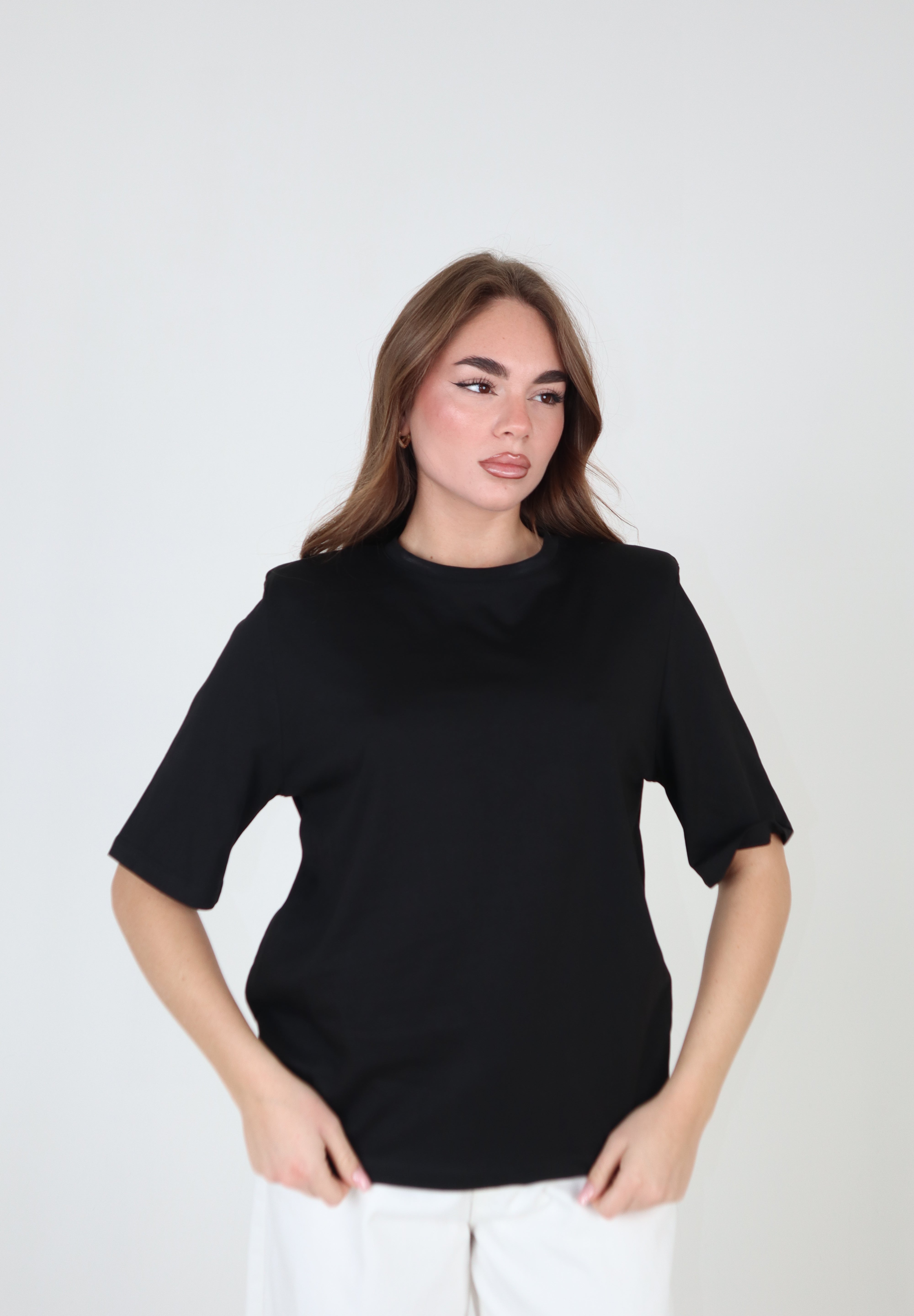 T-SHIRT SPALLINE COLORS NERO