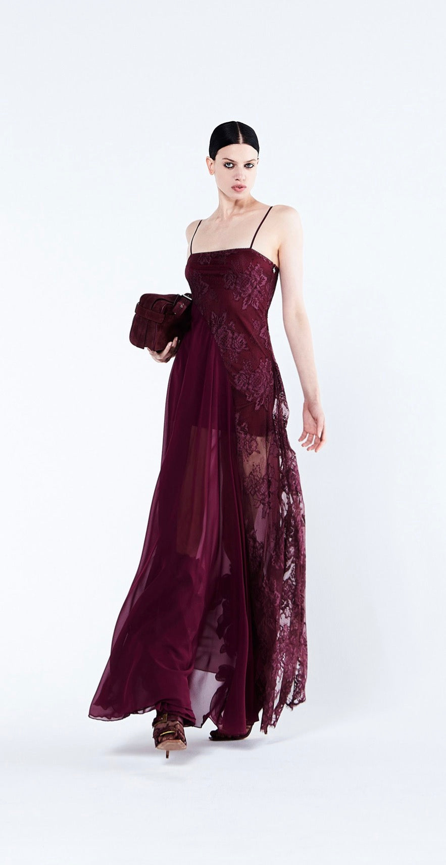 LONG DRESS NOA BURGUNDY