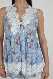 BLUSA FLOWERS SKY
