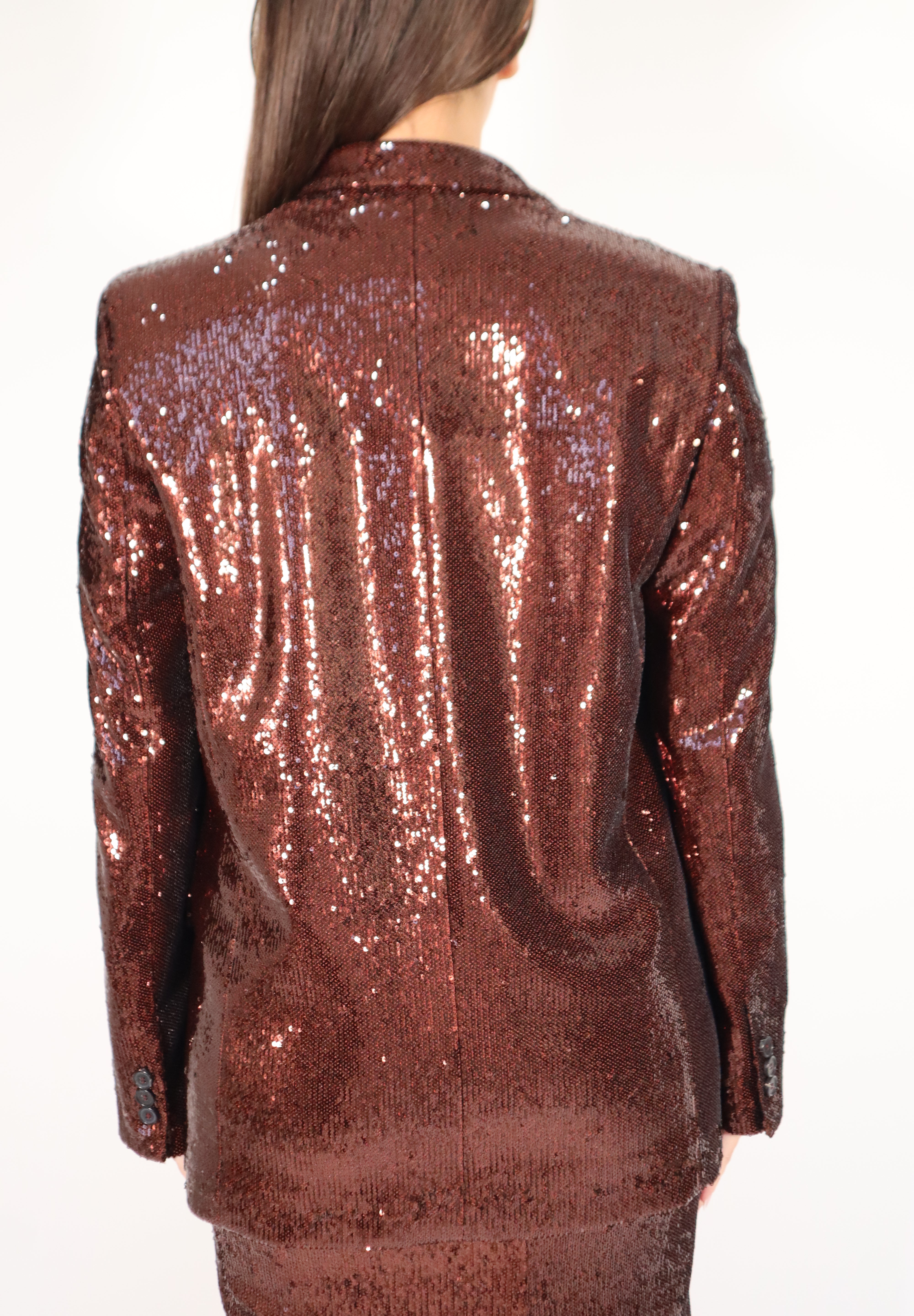 BLAZER PAILLETTES CHOCO