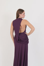 LONG DRESS SOLEN RUBY NOIR
