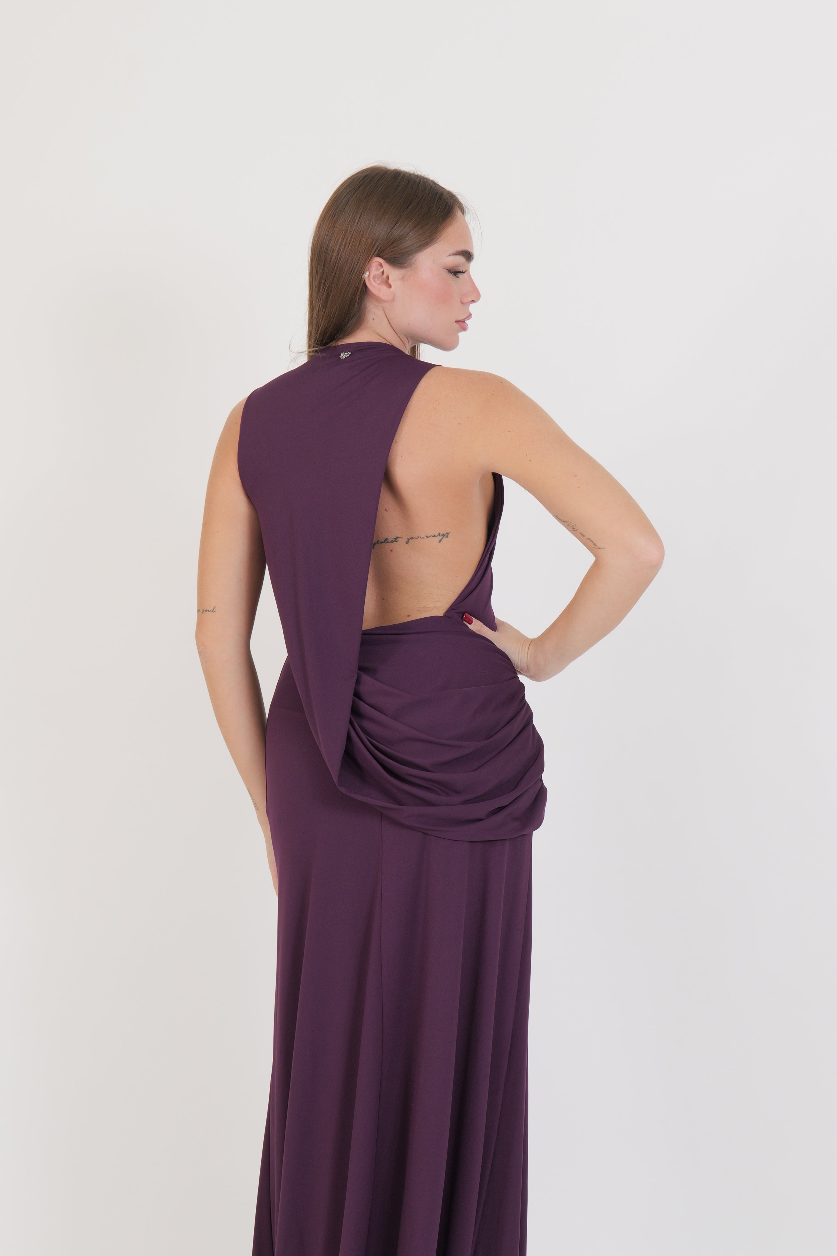 LONG DRESS SOLEN RUBY NOIR