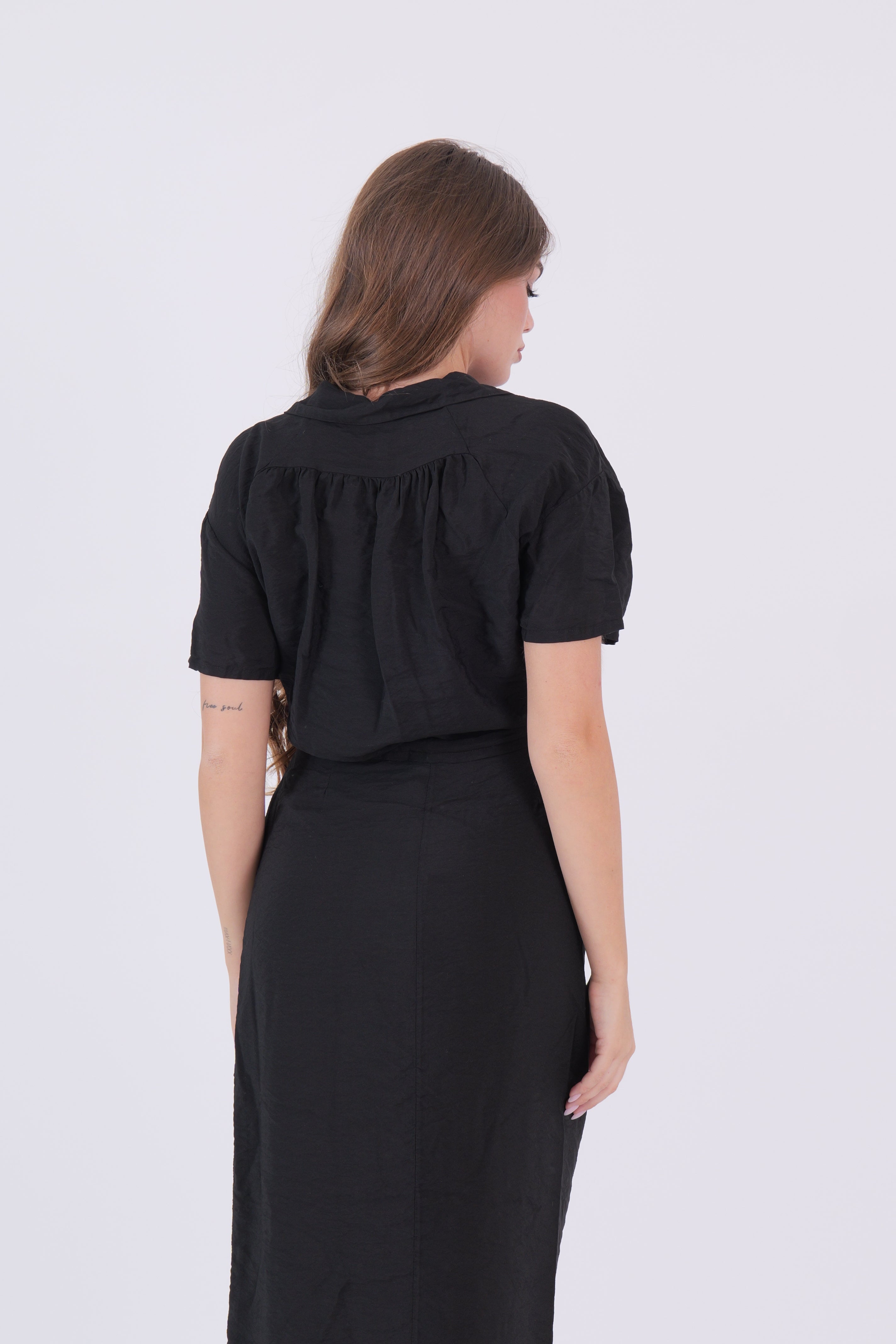 CAMICIA MEZZA MANICA NERA
