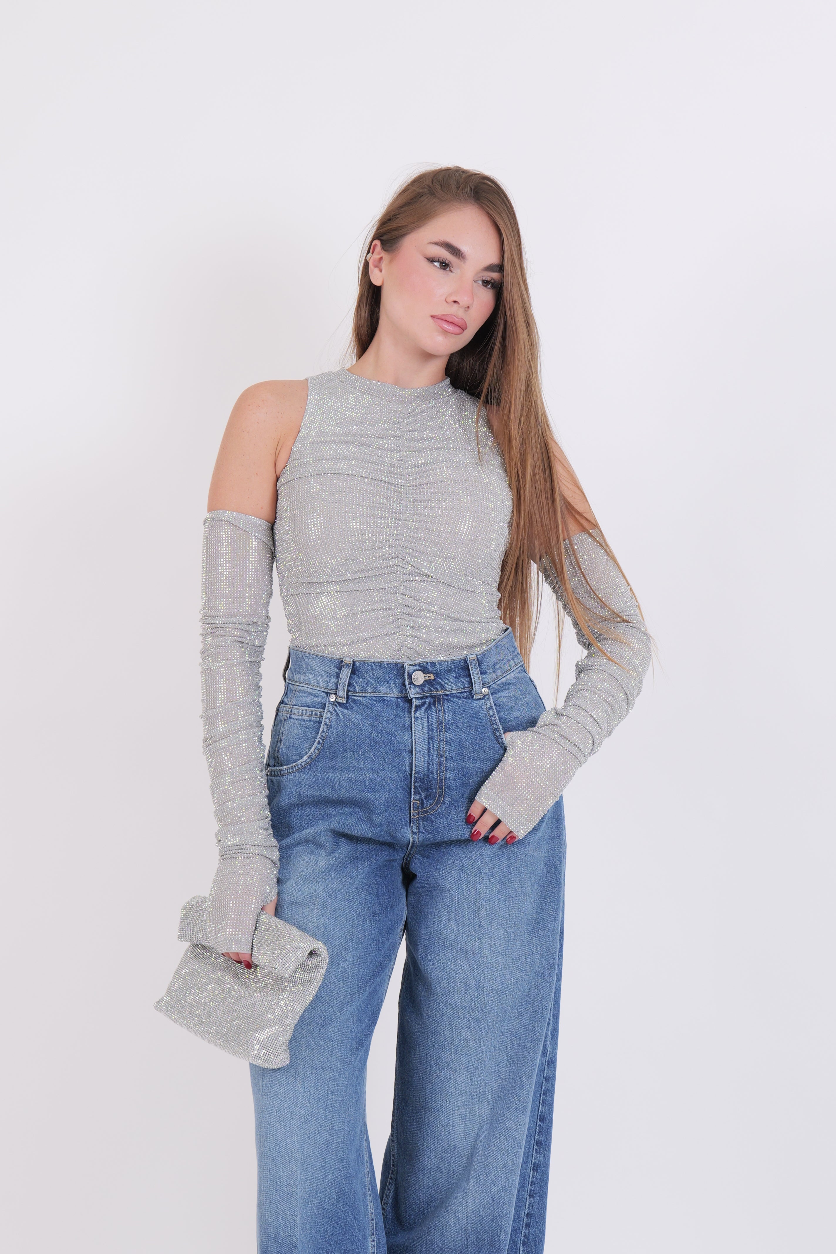 BODY TRAVA WITH GLOVE ARGENTO