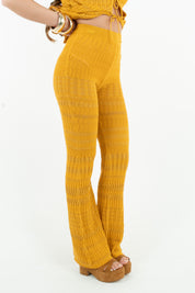 PANTALONE LUREX LACE SENAPE