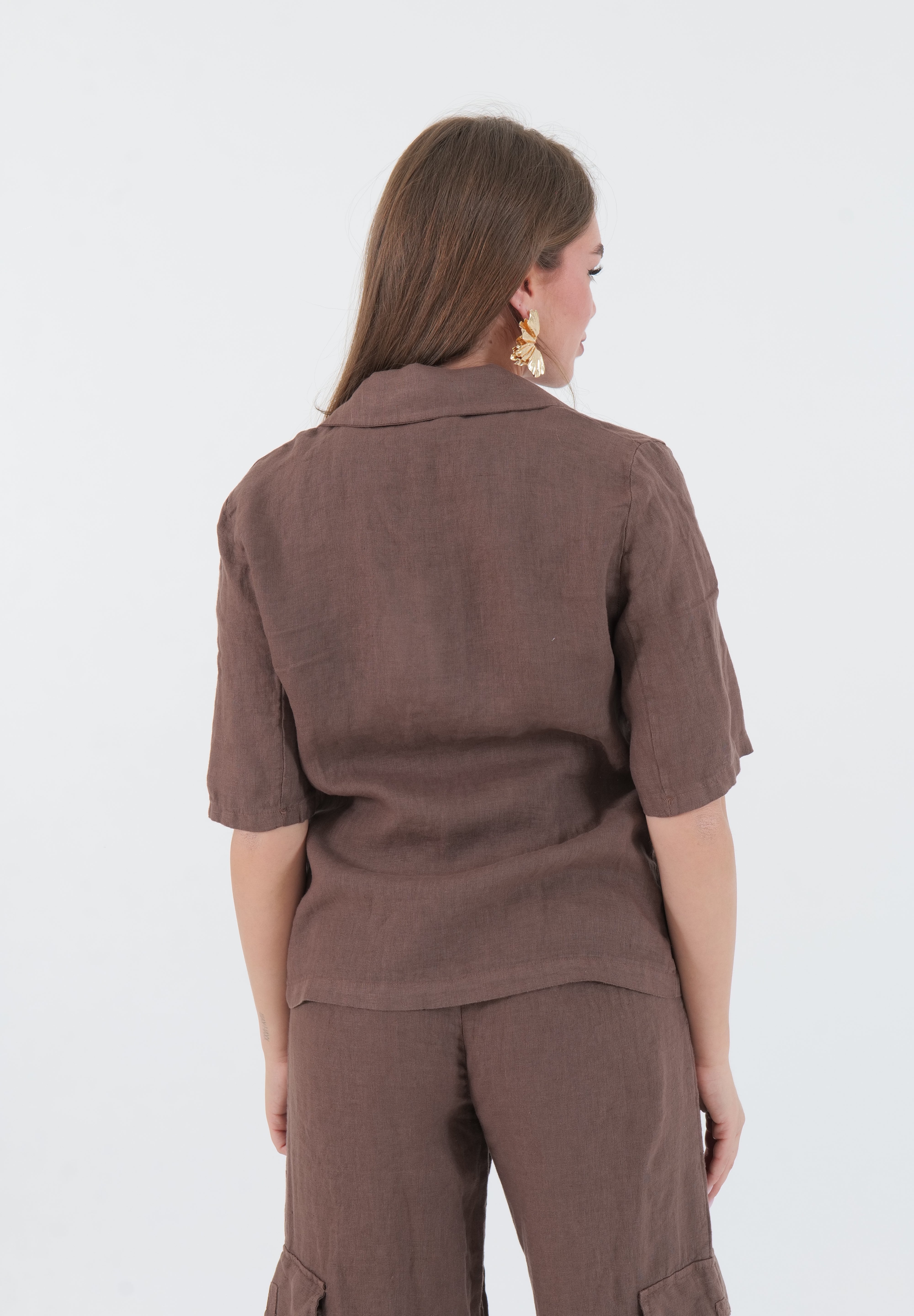 GIACCA LINO CHOCOLATE