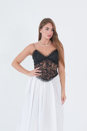 DRESS PIZZO BLACK E WHITE