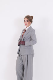 BLAZER GRIGIO MELANGE MONOPETTO