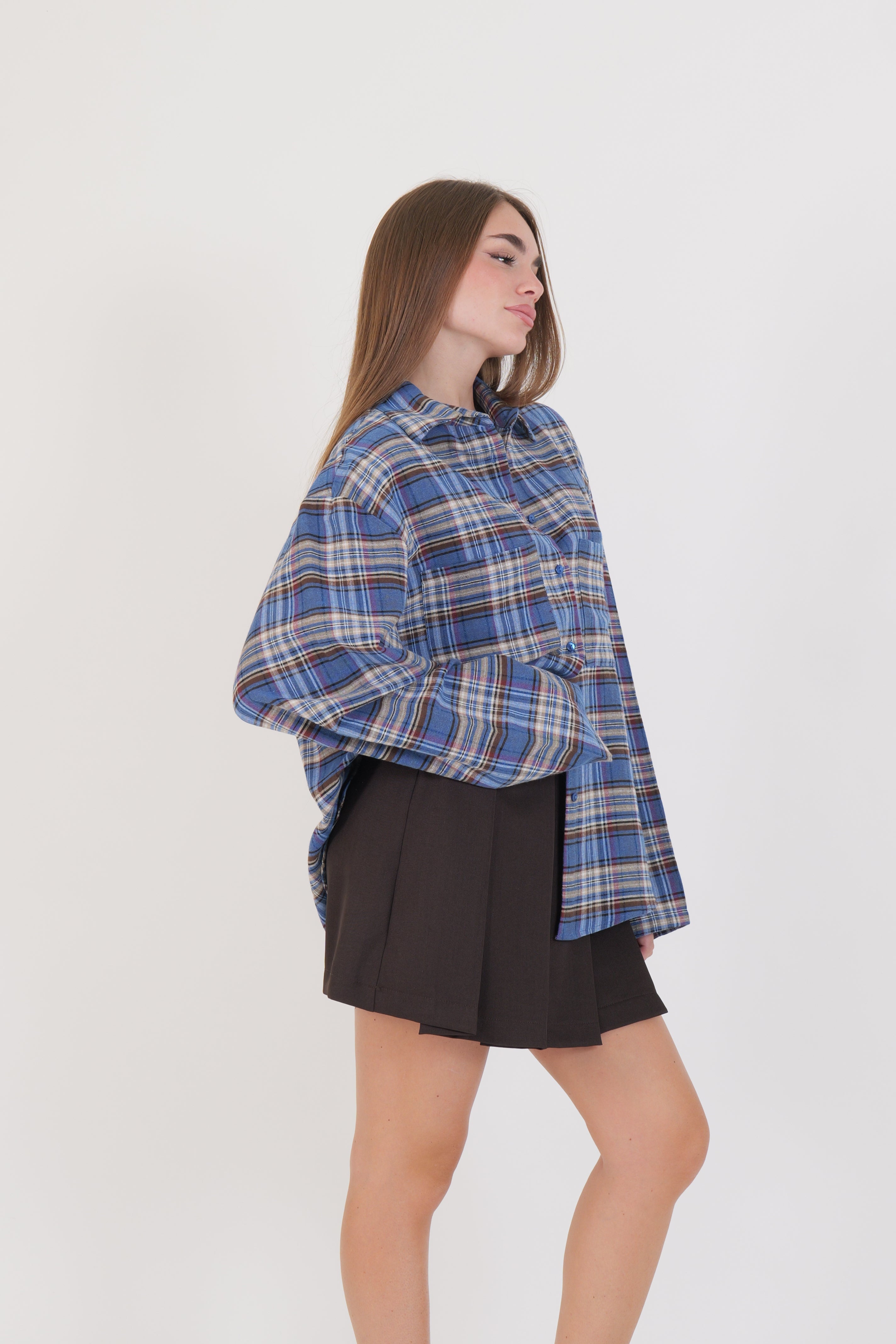 CAMICIA MAY BLU/MORO