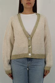 CARDIGAN WITH LUREX EDGE