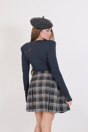 MAGLIA MODAL LANA SPALLINE BLU
