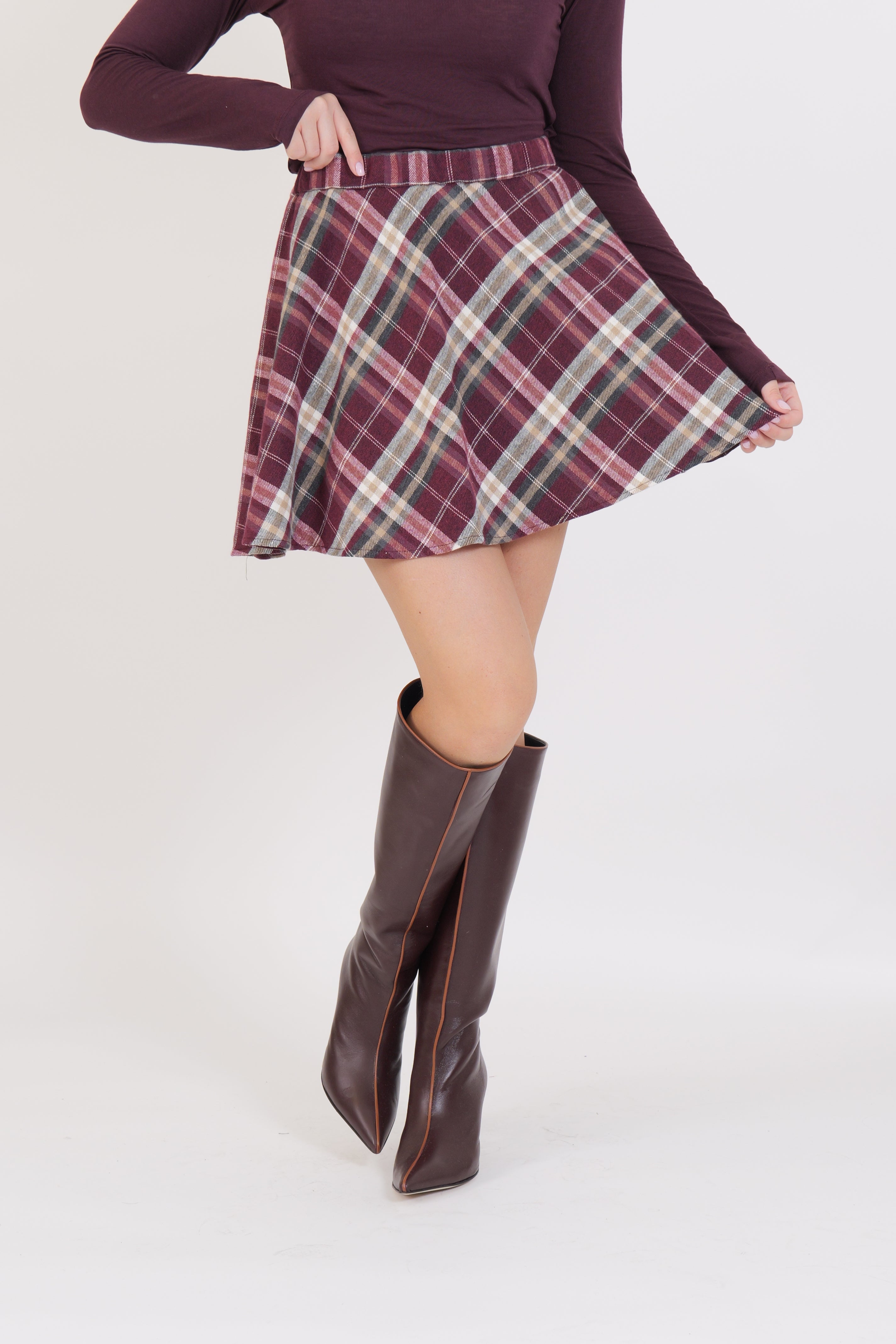 MINI GONNA JEWELS BORDEAUX
