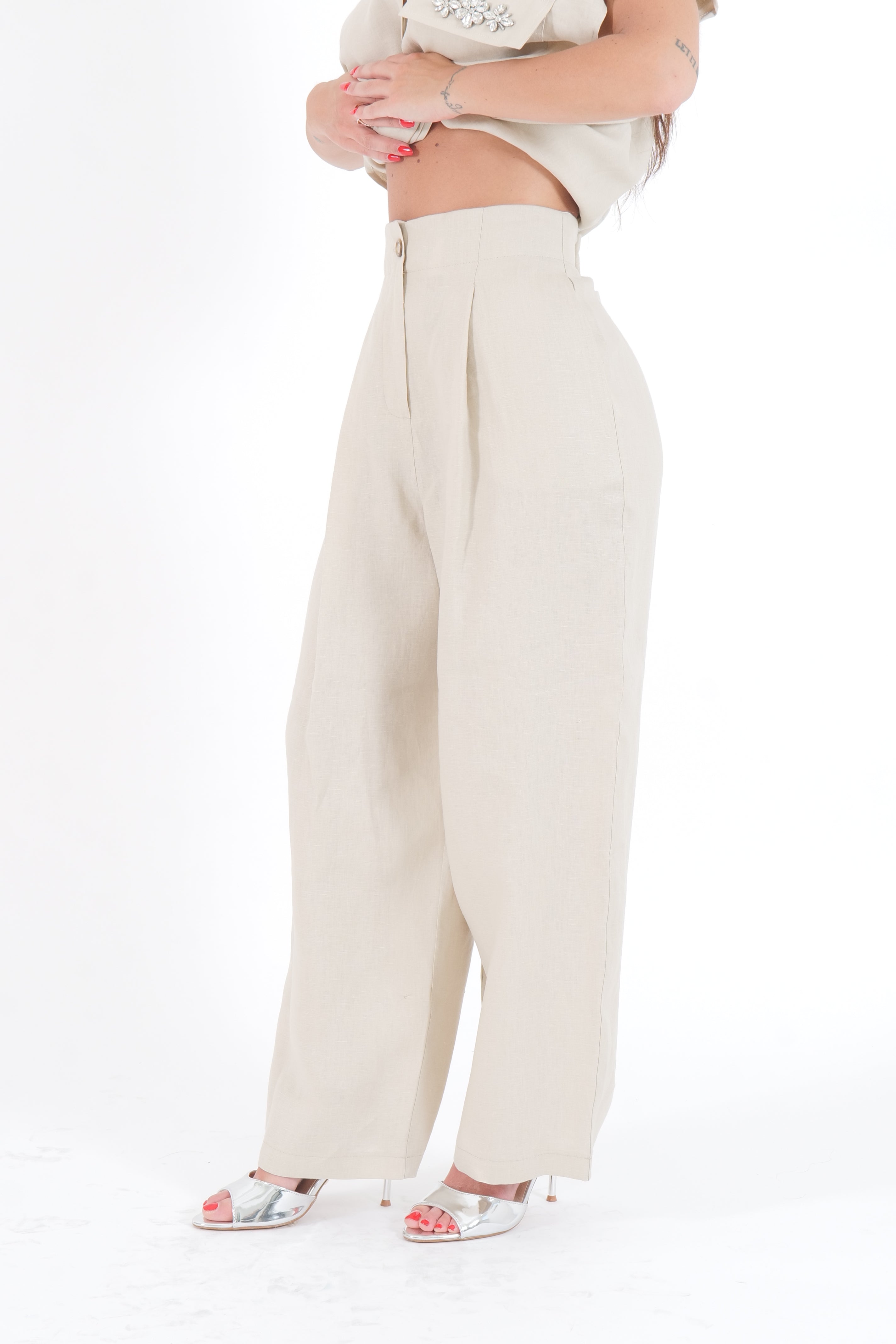 PANTALONE SABBIA LINEN