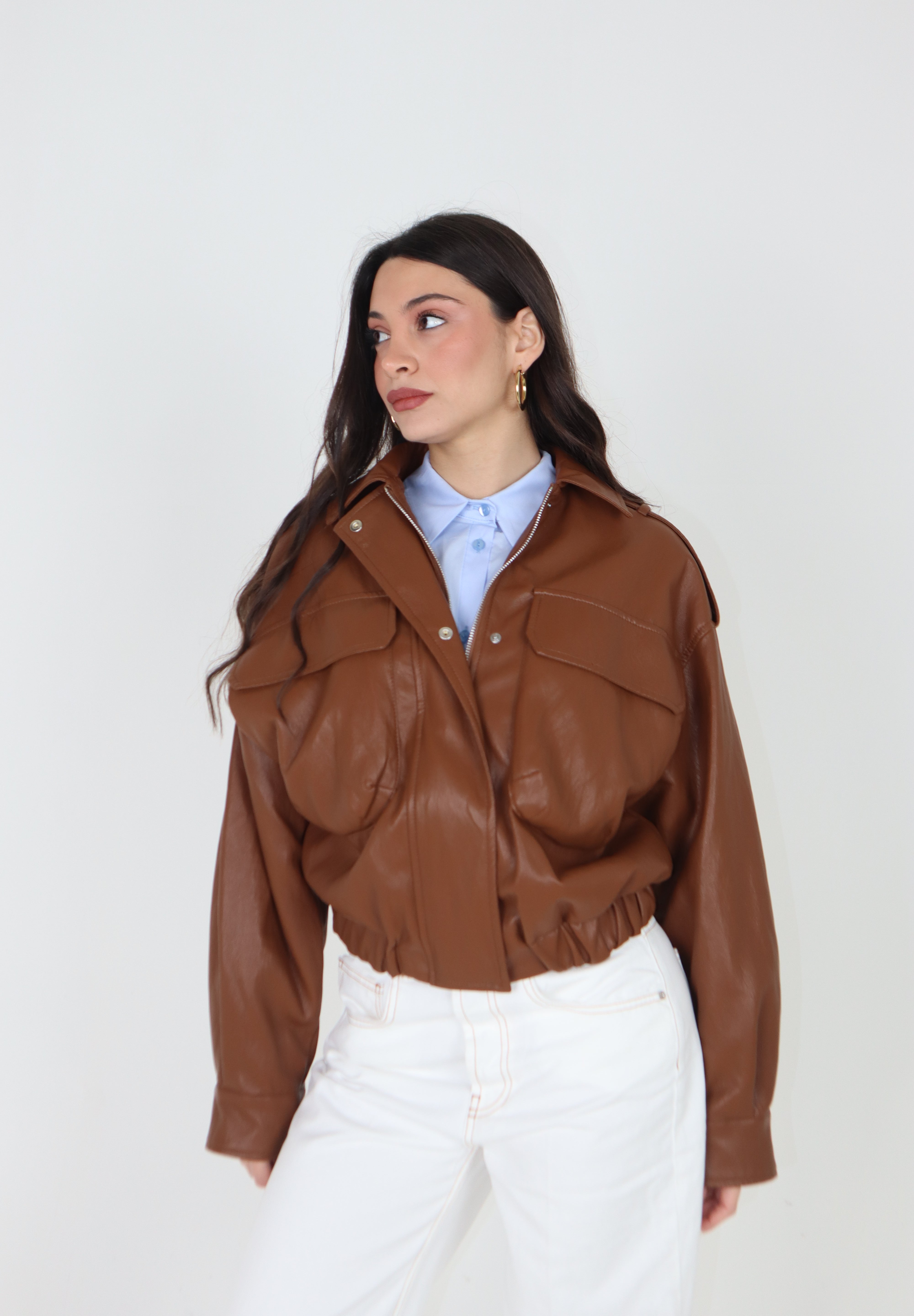 JACKET AVIATORE TABACCO