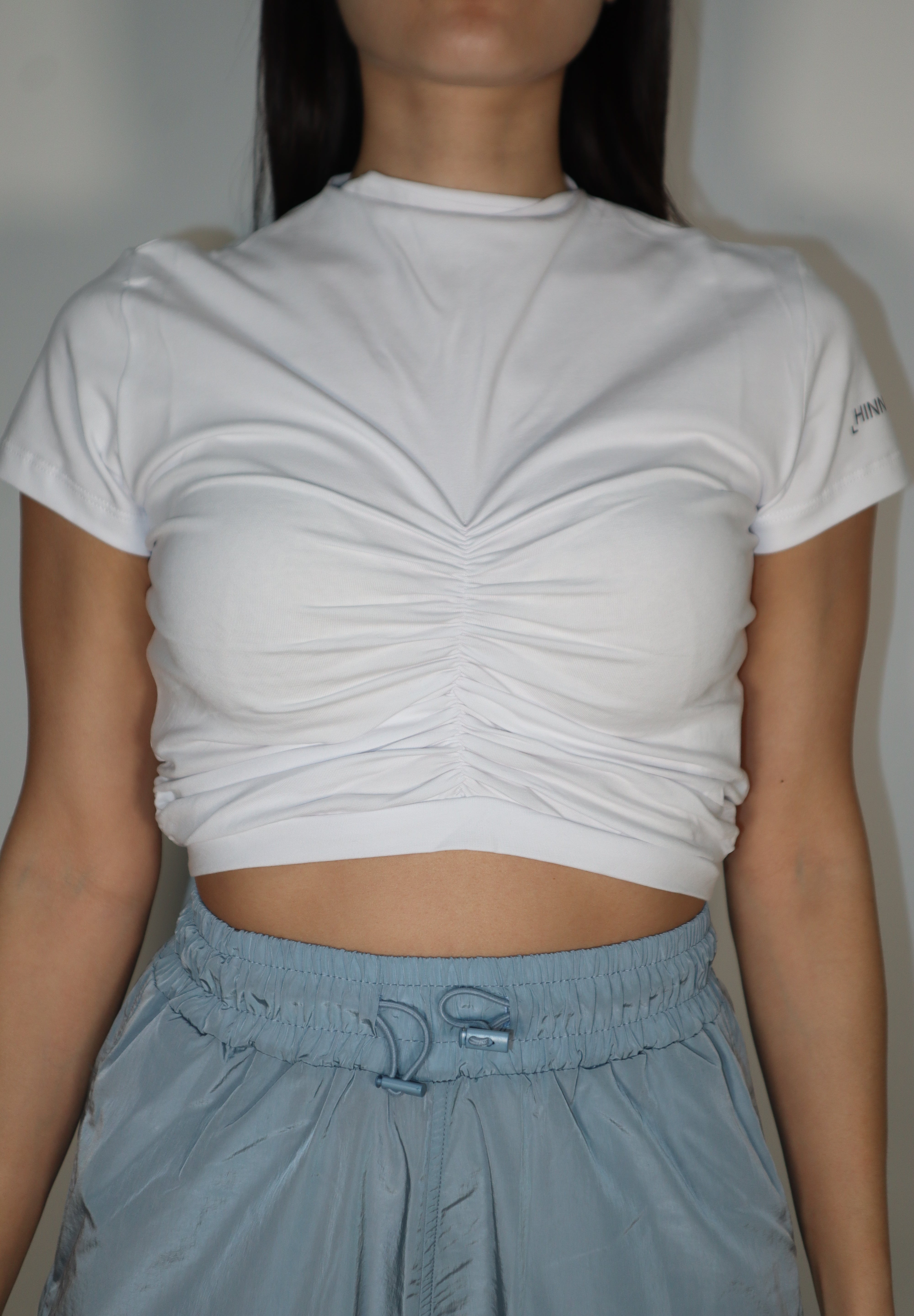 T SHIRT CROP DRAPPEGGIO