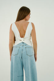 TOP SCOLLO V BIANCO