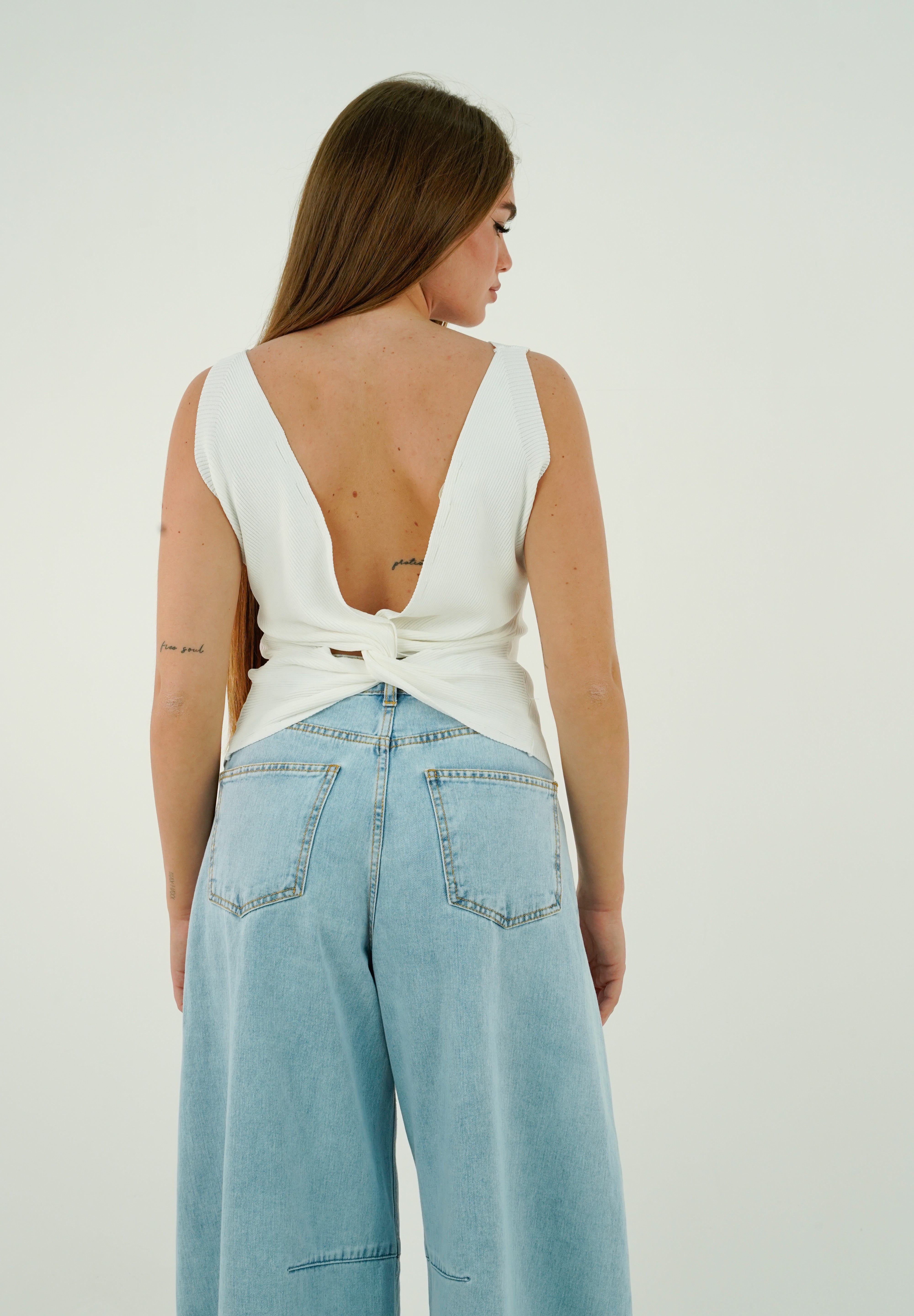 TOP SCOLLO V BIANCO