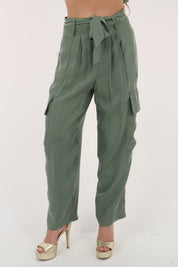 PANTALONI CUPRO MILITARE