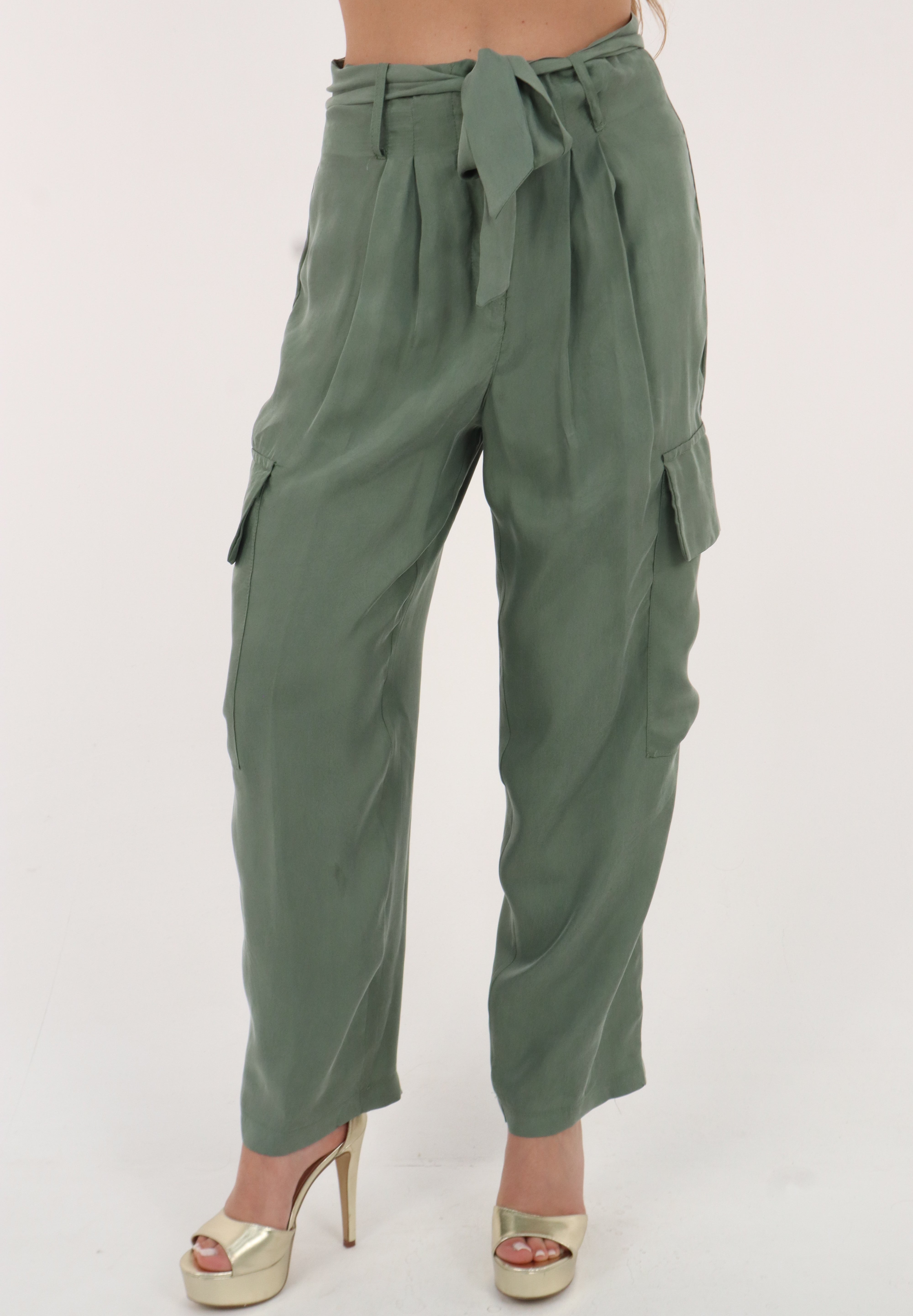 PANTALONI CUPRO MILITARE