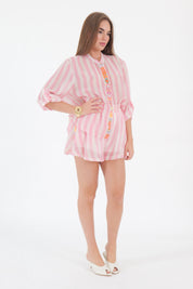SHORTS FARFALLA PANNA/ROSA