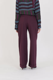 PANTALONE WINE WIDE LEG