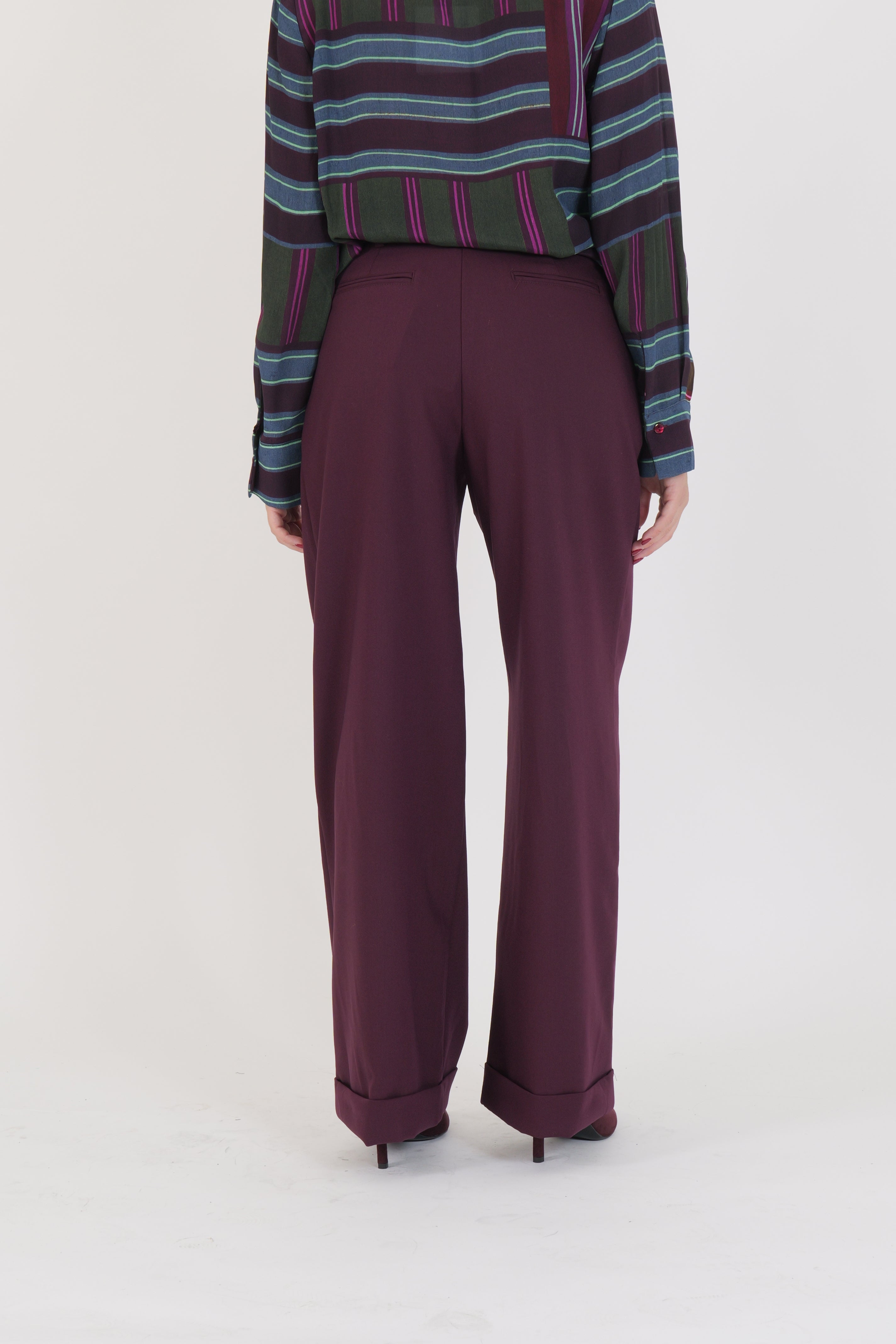 PANTALONE WINE WIDE LEG