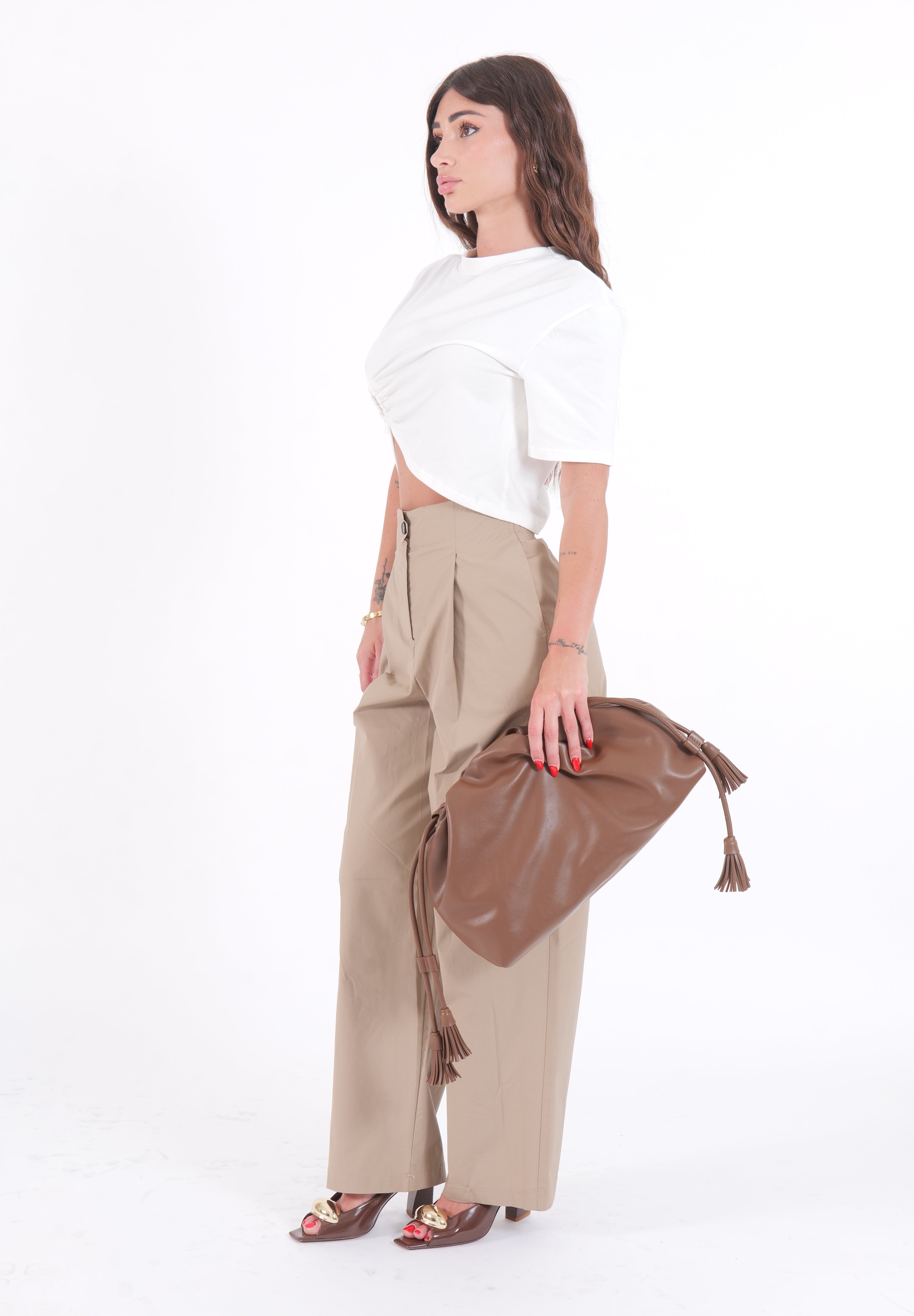 PANTALONE COTTON CAMEL