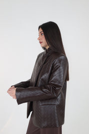 GIACCA LEATHER MORO