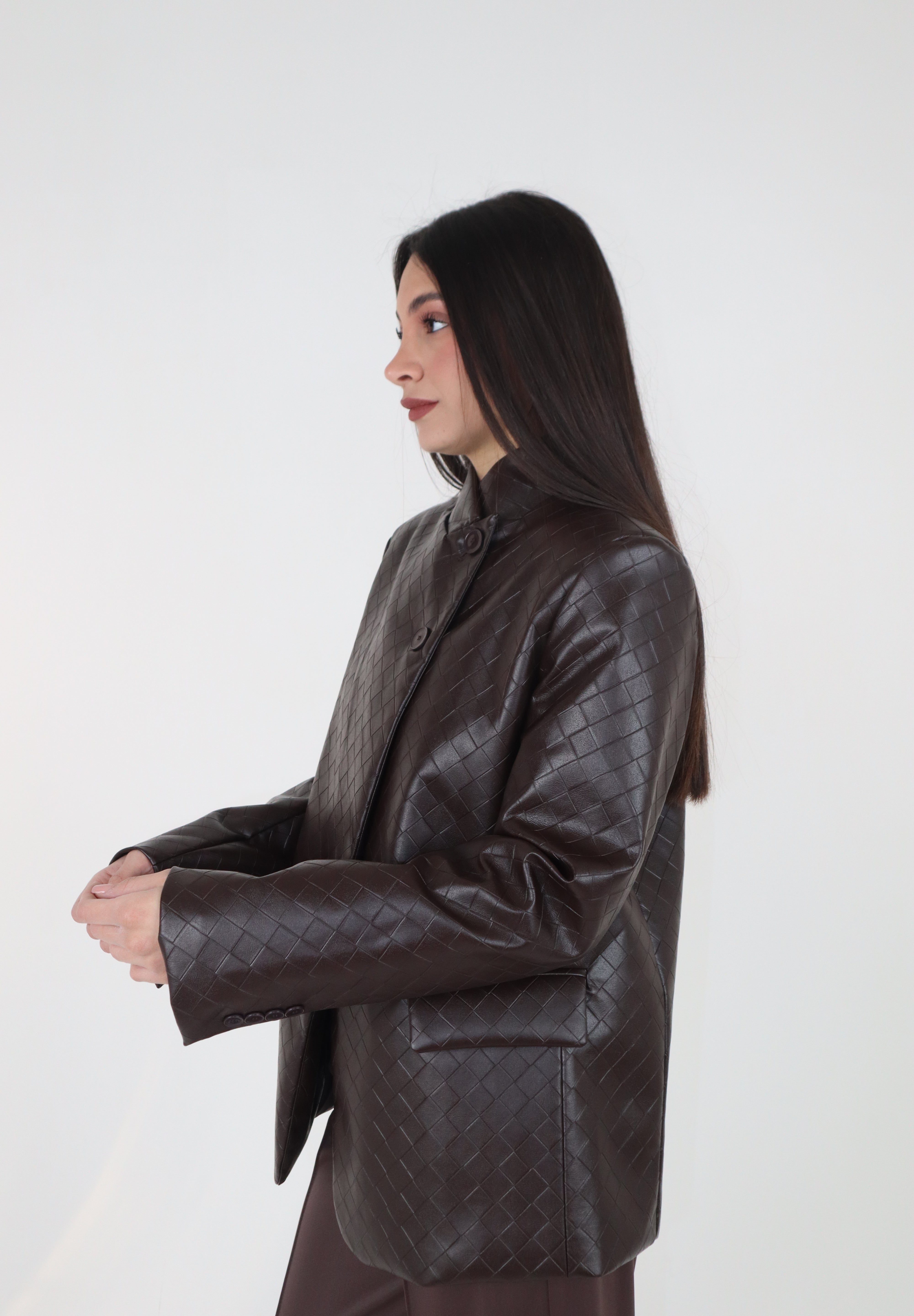GIACCA LEATHER MORO