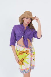 CAMICIA MUSSOLA VIOLA