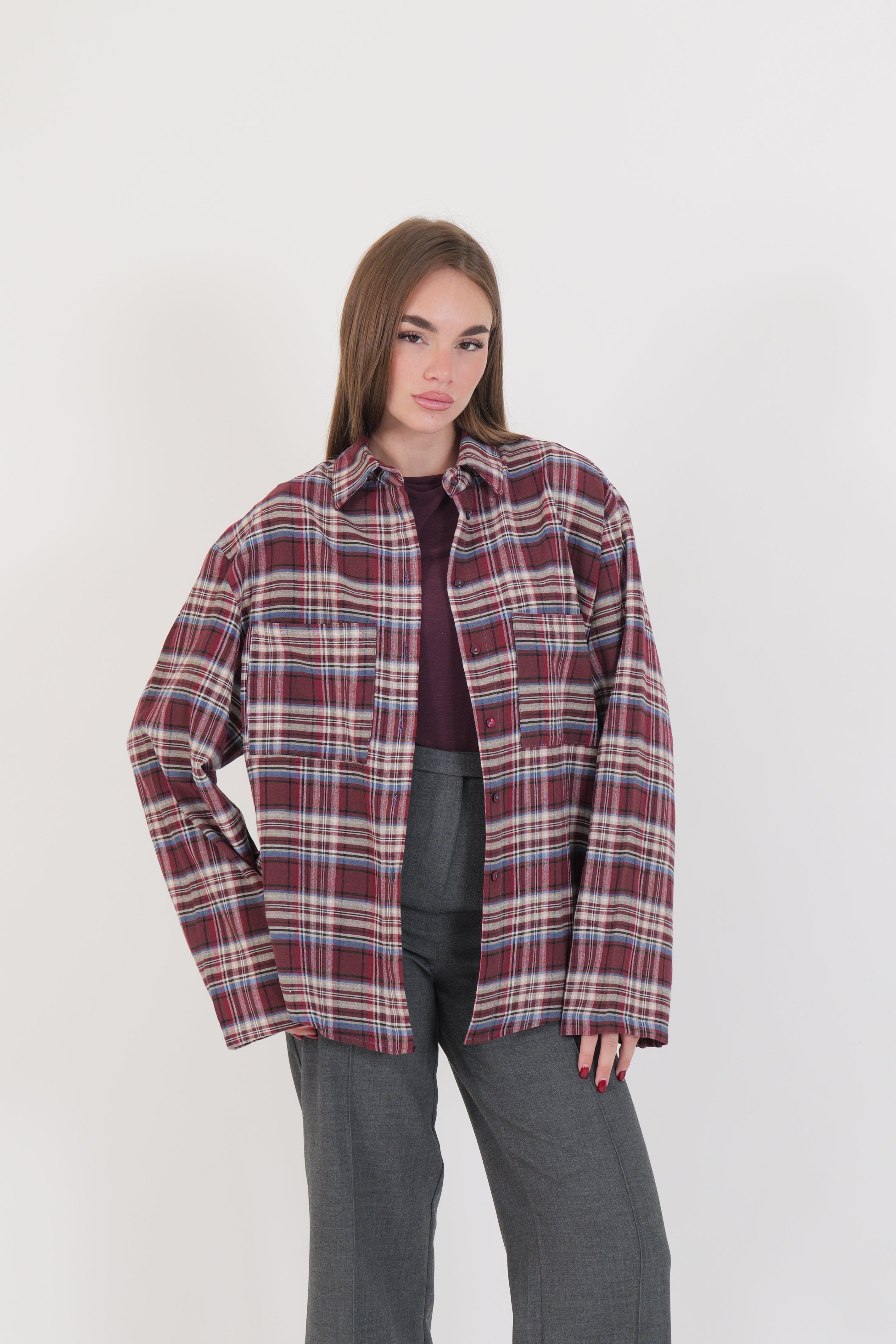 CAMICIA MAY BORDEAUX/AZZURRA