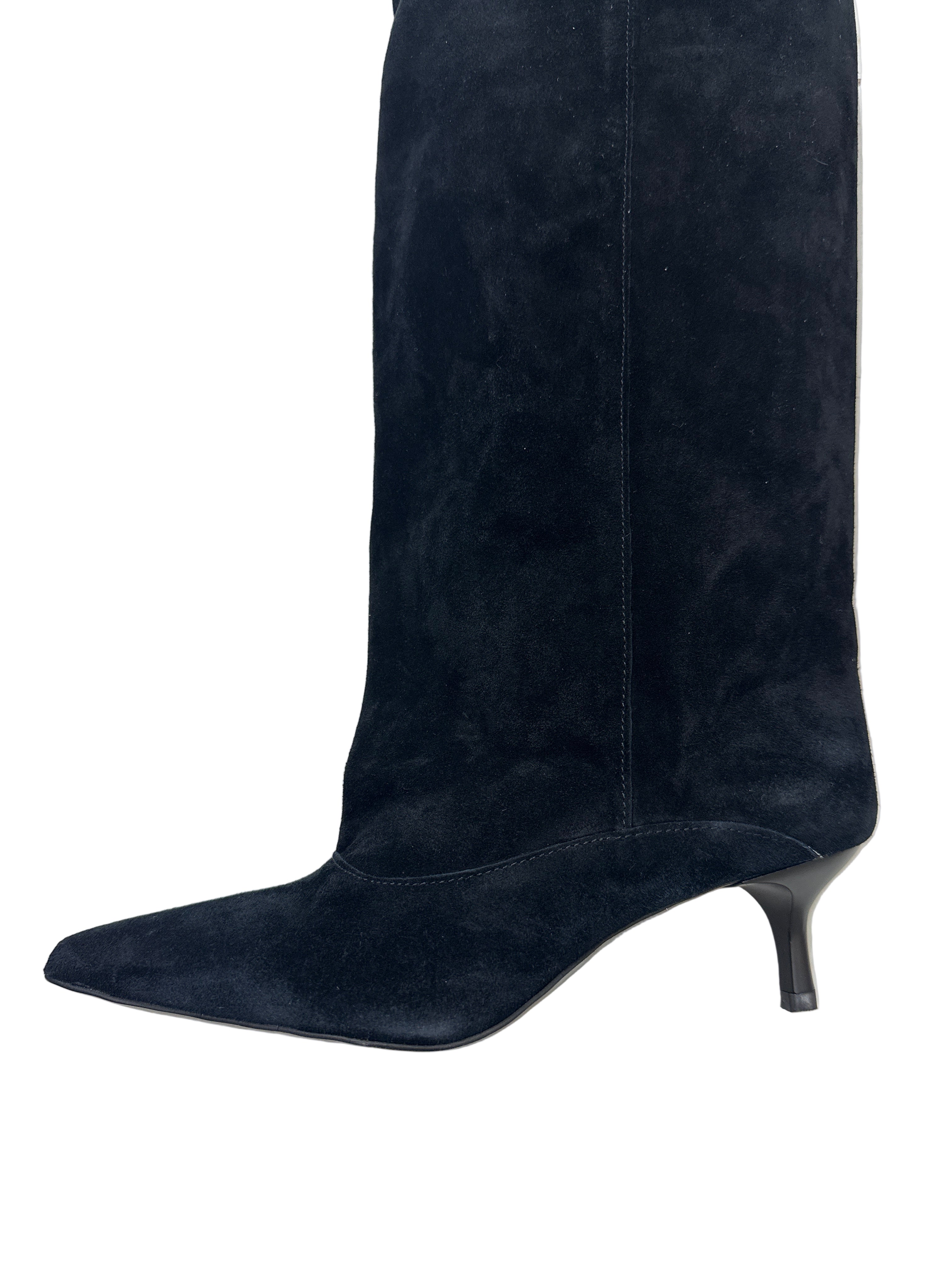 STIVALE CAMOSCIO NERO