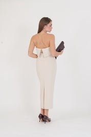 MIDI DRESS TARA ALMOND