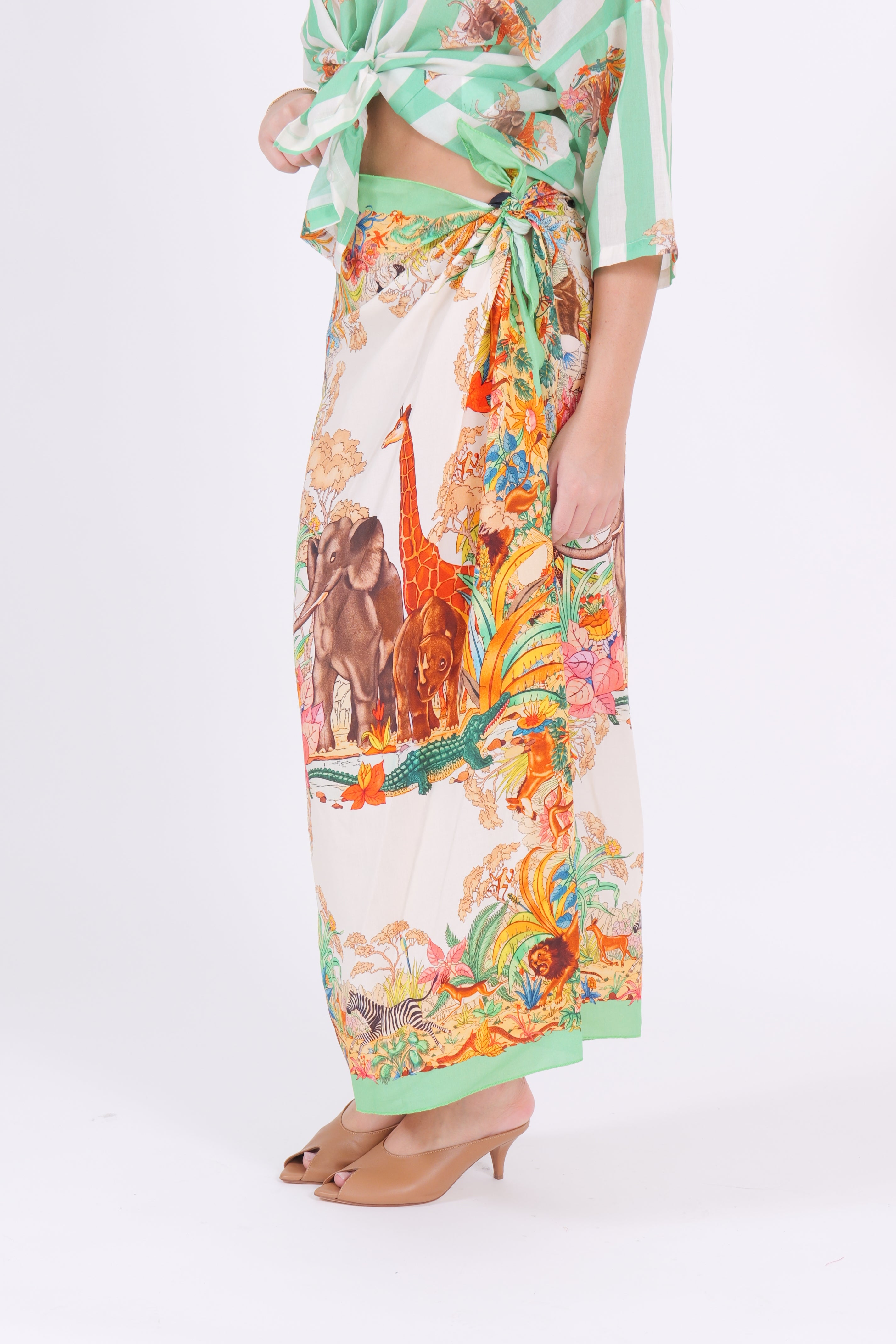 GONNA PAREO FOULARD VERDE