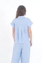 CAMICIA LINEN AZZURRO