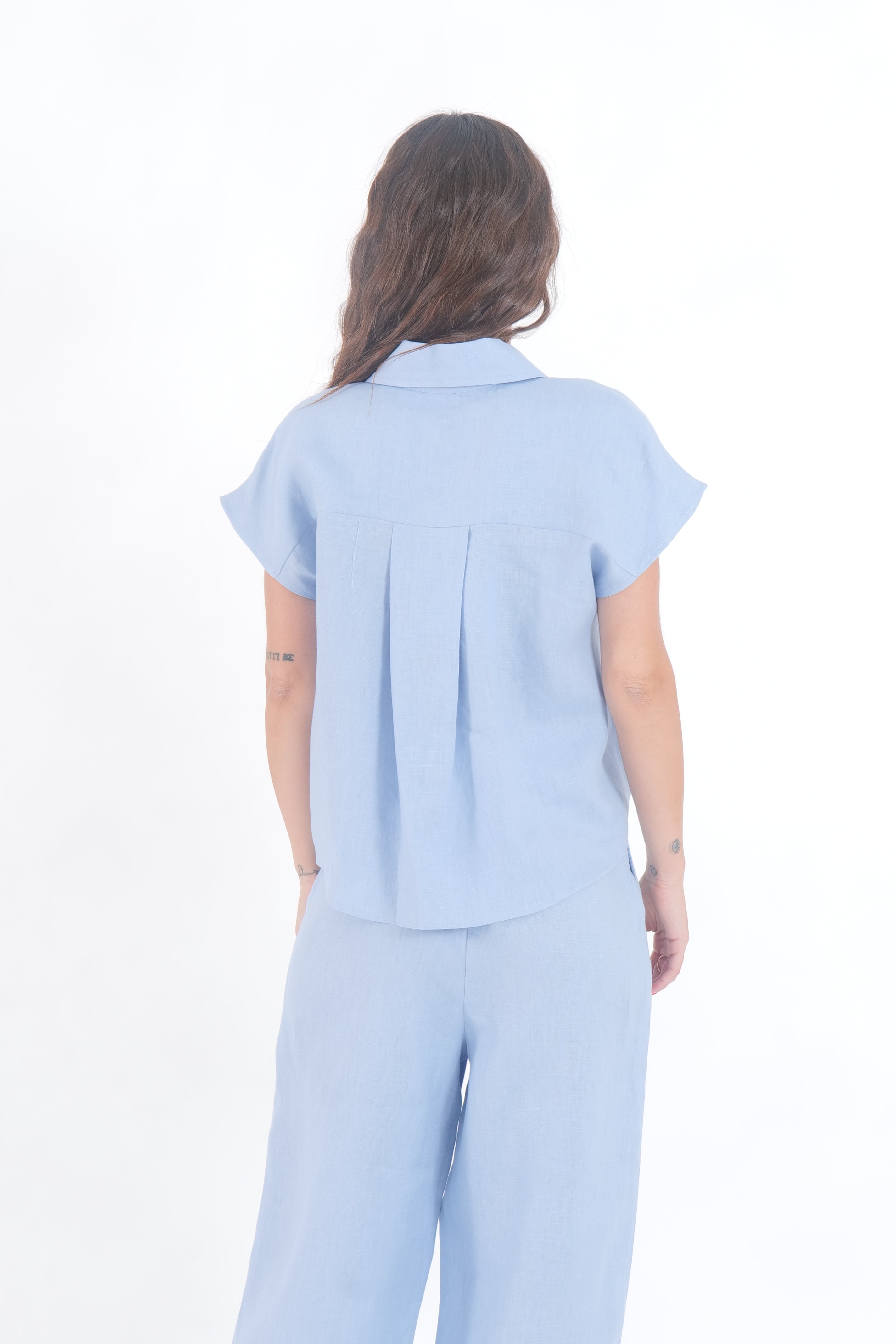 CAMICIA LINEN AZZURRO