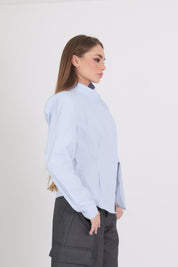 CAMICIA SPALLINE CELESTE