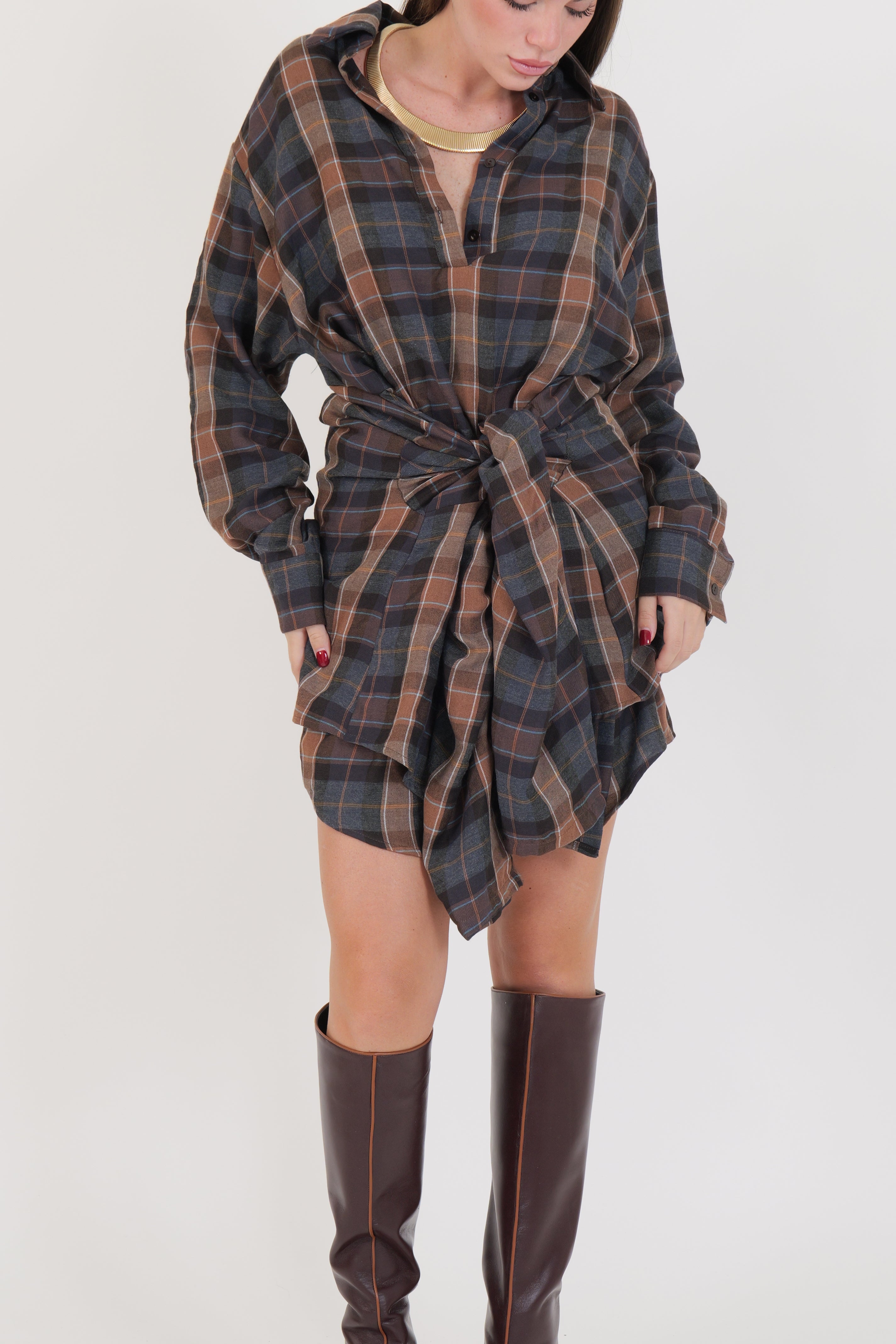 ABITO TARTAN MORO/BLU