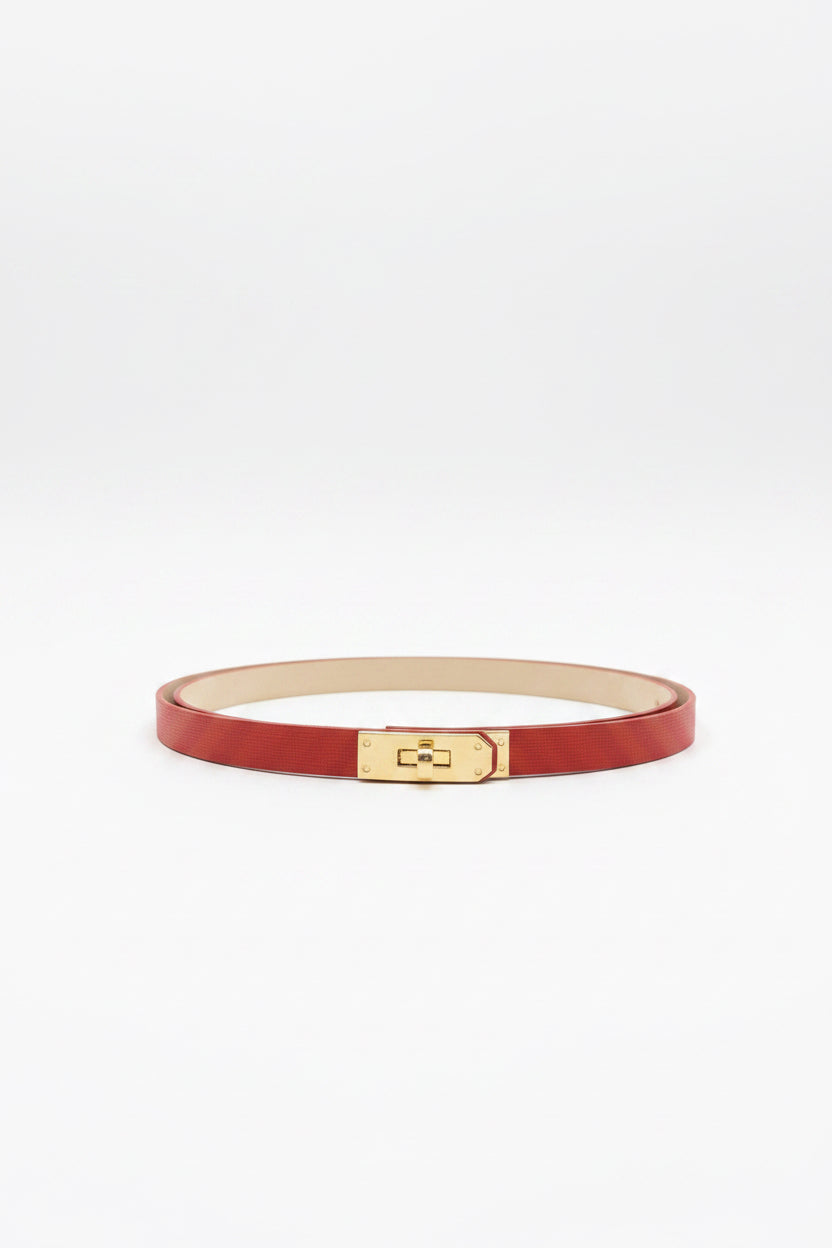 CINTURA SAFFIANO ARANCIO LOU