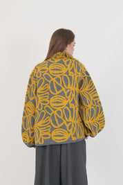 CARDIGAN DIXIE GIALLO/GRIGIO