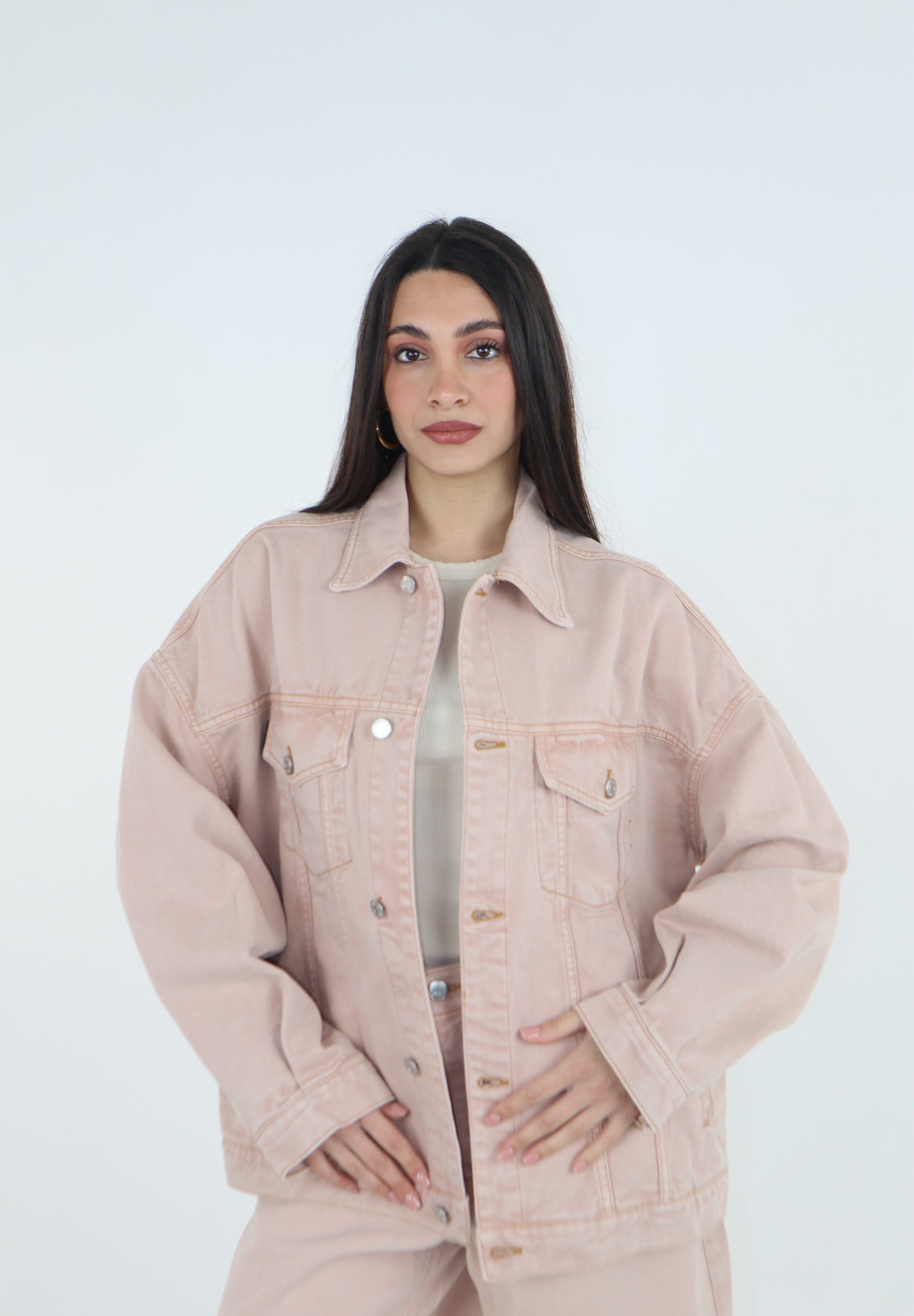 GIACCA DENIM ROSA