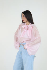 CAMICIA FIOCCO ROSA